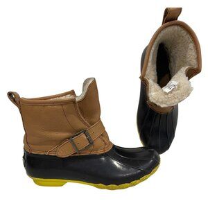 Sperry Top-Sider Saltwater Duck Boots size 8 Brown Black Yellow Gorpcore Outdoor